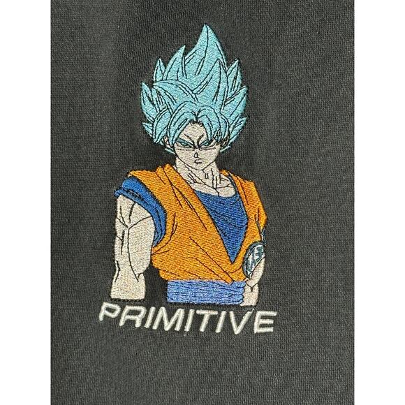 Primitive Dragon Ball Super Goku Hoodie Black Size M Anime Skate Streetwear - Picture 3 of 9